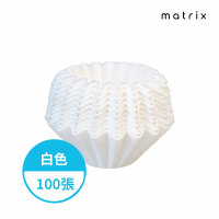 【Matrix】155蛋糕型咖啡濾紙-白色-100入(適用OREA Kalita Tiamo Timemore Brewista蛋糕濾杯)