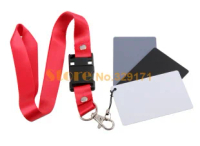 SHOWSHOOT 2020 NEW 3in1 3 in 1 Digital Grey Card White Black 18% Gray Color White Balance Strap