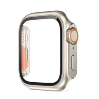 全城熱賣 - 【秒變ultra】適用ApplewatchS9_8_7蘋果手錶全包保護殼膜一體6_5半包-鈦色iwatch s7/s8/s9 41mm