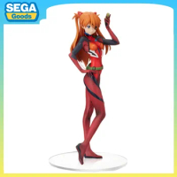 Original SEGA Anime Figure EVA Neon Genesis Evangelion Test Suit Asuka Group Standing Jingpin Figure Model Toy Birthday Gift