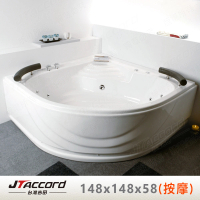 【JTAccord 台灣吉田】T-304 嵌入式角落扇型壓克力按摩浴缸(嵌入式按摩浴缸)