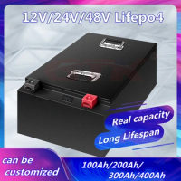 GTK 12V 24V 48V 100Ah 200Ah 300Ah 400Ah Lifepo4 Battery For Solar Inverter Motorhome Outdoor Back Up Power Supply