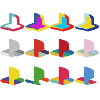 12Pcs Colorful Logo Sticker for PS5 Host Glossy Vinyl Decal Class Logo Skin Sticker For playstation5 Game Accessories
