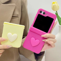 For Samsung Galaxy Z Flip 5 zflip5 Case Heart Hinge Protective Cover