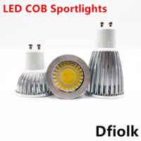 Super Bright GU 10 Lamps Light Dimmable Led Warm / White 85-265V 6W 9W 12W GU10 COB LED lamp light GU 10 led Spotlight