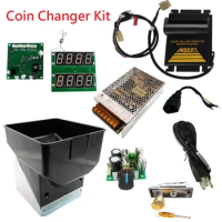 Kit of Coin Changer Bill to Coin Control Board PCB Coin Operated Sensor Signals Control Board for Coin Changer Machine