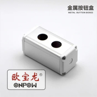 ONPOW 2 Cut-outs 16mm/19mm/22mm Aluminium Alloy Push Button Electrical Push Button Control Box (BXM-A2/)