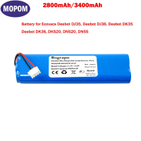 New 3400mAh  Ecovacs Deebot DJ35 Deebot DJ36 Deebot DK35 Deebot DK36 DK520 DN520 DN55 Vacuum Cleaner