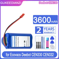 GUKEEDIANZI Replacement Battery Deebot CEN330 (SM-3P) (JST) 3600mAh for Ecovacs Deebot Deepoo CEN332 CEN330 Vacuum Robot