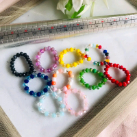 Cincin Ring Manik Manik Kristal Payet Elastis