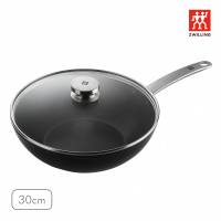 ZWILLING 德國雙人 Enjoy不沾鍋炒鍋30cm附玻璃蓋(德國雙人牌集團官方直營)