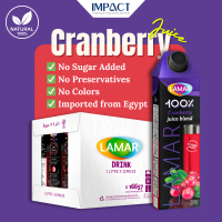 LAMAR Jus Kranberi [ 1L x 12 ] - 100% Natural, Diimport dari Egypt || LAMAR Cranberry Juice - 100% N