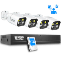 WESECUU 4CH POE NVR Kit 4k surveillance security Network cameras system POE ip 4k surveillance ip camera cctv camera kit