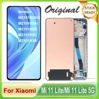 Original 6.55" AMOLED For Xiaomi Mi 11 Lite LCD Display Touch Screen Digitizer Assembly For Xiaomi Mi 11 Lite 5G Repair Parts