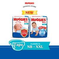 Huggies Dry Tape Diapers NB80/S80/M60/L54/XL42/XXL38 - Fastest Absorbing Baby Diaper 1 Pack