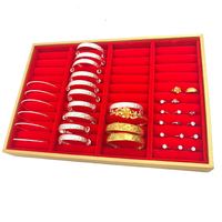 格子玉器手鐲盒  40位 手鐲托盤玉鐲首飾展示架佛珠道具