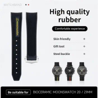 HAODEE For Omega Speedmaster Moonwatch Seamaster 300 AT150 PLANET OCEAN 600 Watch Strap 20mm To 21mm Strap For Men's And Women's