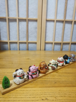 日本七福貓  七福神招財貓 擺飾 樹脂材質 保存完好
