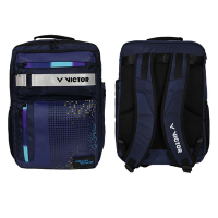 VICTOR 大型後背包-雙肩包 肩背包 裝備袋 球拍包 羽球 勝利 BR5017B 深藍白紫黃
