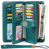 RFID防磁錢包新款女韓版女士錢包牛皮錢夾皮夾大容量手拿包 全館免運