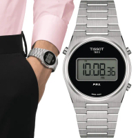 【TISSOT 天梭 官方授權】PRX Digital 數位石英手錶 畢業禮物 慶端午 包粽(T1372631105000)