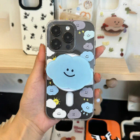 เคสโทรศัพท์ขาตั้งแม่เหล็กลายการ์ตูนคลาวด์,สำหรับ Samsung S22 S23 S24 PLUS ULTRA และ IPhone 11 12 13 
