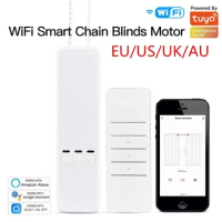 Tuya Smart Home Motorized Chain Roller Blinds Drive Motor Smart Electric Curtain Motors APP Control Voice for Alexa Google