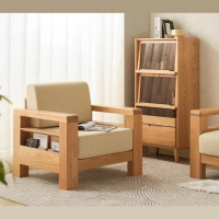 【橙家居·家具】/預購/加莫系列單人位（無腳凳）實木軟包沙發 JM-A5062(預購品 木框沙發 木架沙發 沙發)