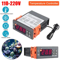 STC1000 Digital LED Temperature Controller Switch AC110-220V Machine Aquarium Seafood Thermotast Microcomputer DC12/24V Hat I8G2