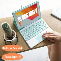 For iPad A16 2025 Air 11-M3(2025)Air 13-M3(2025)Case Touchpad Keyboard with Pencil Slot Bluetooth Ke
