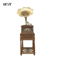 Nostalgic Standing wooden gramophone nostalgic turntable CD player with desk wholesale