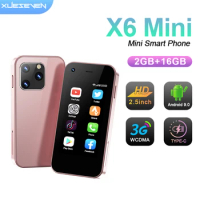 XUESEVEN X6 Mini Android Smart Phone 2.5 Inch Screen 2GB RAM 16GB ROM Dual SIM Slot WIFI Hotspot 3G Small Mobile Phone WhatsAPP
