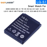 LQ-S1 3.7V Rechargeable Li-ion Polymer Battery For Smart Watch HLX-S1 GJD DJ-09 AB-S1 M9 FYM-M9 JJY-S1 DZ09 QW09 W8 T8 A1 V8 X6