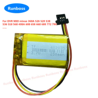 Driving Recorder 3.7V 250mAh Li-Polymer Battery For MIO mivue 368A 526 528 538 536 518 568 408A 608 628 636 658 668 688 772 790