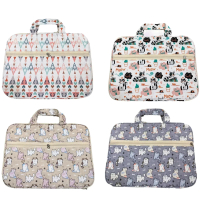 "Tas Laptop kanvas motif sleeves Laptop 14"" Inch/ Tas Jinjing Laptop"