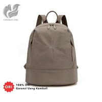 FOX 1260 Tas Ransel Wanita Backpack Wanita Remaja Tas Bahan Anti Air Gray