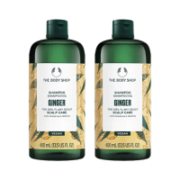 【THE BODY SHOP 美體小舖】薑根鏗活調理洗髮精 400ml 兩入組(國際航空版)
