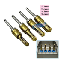 1 kit of 4pcs Stainless Steel Bone Drill Collector Self-grinding Bone Meal Drill for Dental Implant Autoclavable Dental Tools