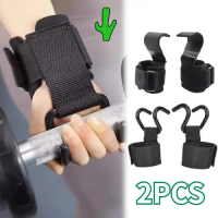 2Buah Weight Lifting Pull Up Training Sports Gym Hook Grip Strap Glove Wrist Support