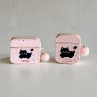 fundas cute cat For airpods 1/2/3 Case airpods pro2 shell wiht keychian cover AirPods3 Silicone Earphone Cover airpods pro funda