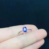 Simple 18K Gold Sapphire Ring for Wedding 1.3 Gram Yellow Gold Sapphire Gold Ring 100% Real 18K Gold Sapphire Jewelry