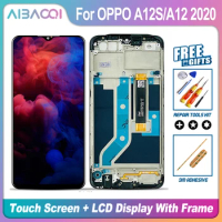 AiBaoQi New For OPPO A12 2020 Global LCD Display Screen Touch Digitizer Assembly For 6.22 Inch OPPO A12S With Frame Replace