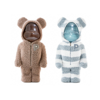 GELATO PIQUE x BE@RBRICK BEIGE+MINT WHITE 睡衣熊 1000% 一組(棕色+水藍各一) 庫柏力克熊 潮玩 擺件 藏品 聯名款