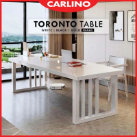 CARLINO: TORONTO office table with 32mm table top + stronger kaki meja (Customize Available)