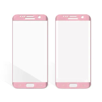 2pcs Pink Full Screen Protector For Samsung Galaxy S7 Edge G935 Whole Film Glass Sheet S7edge