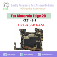 For Motorola Moto Edge 20 XT2143-1 Mobile Phone Motherboard Electronic Panel Mainboard Circuits With Chips Plate 6GB And 128GB