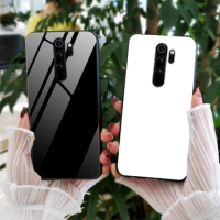 Tempered Glass Phone Cases for Xiaomi Redmi Note 8 9 Pro 8T 8Pro 9 9S 7 Note9 9Pro Note8 8pro Cover Hard PC Back Coque Shells