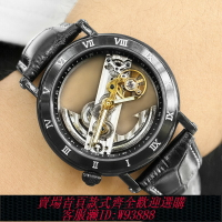 {臺灣公司貨 可打統編}2024新款真陀飛輪純機械手表男士全自動鏤空超薄防水高中學生腕表