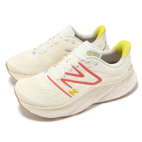 【NEW BALANCE】慢跑鞋 Fresh Foam X More V4 D 女鞋 寬楦 米白 橘 緩衝 運動鞋 NB(WMORCF4-D)