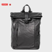 Leather Backpack Men's Casual Business Large Backpack Men's First Layer Cowhide Men's Traveling Bag Computer Bag Fashion
